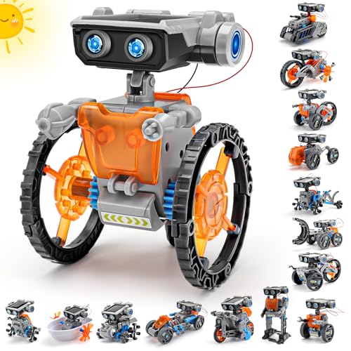 Sillbird Bundle - 2 Items STEM 15-in-1 Solar Robots Toys for Boys Age 8-13, Remote & App Controlled Wall Robot Building kit