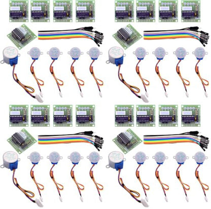 ELEGOO 5 Sets 28BYJ-48 ULN2003 5V Stepper Motor + ULN2003 Driver Board Compatible with Arduino (Pack of 4) - size: Small (Pack of 4)