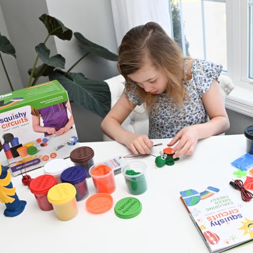 Squishy Circuits Green Engineering Kit - Explore Electrical Circuits, Solar Power, Wind Power and More with Play Dough - STEM Science Kits for Kids Age 8-12 - style: Green Kit