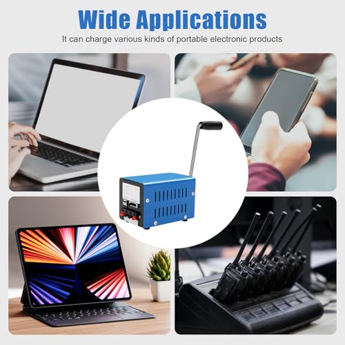 20W Hand Crank Generator, Portable Emergency Backup USB Charger for Camping