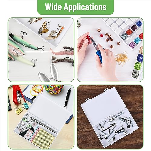 Mr. Pen- Bead Storage Containers, 28 Grids, 2 Pack, White - color: White, size: 2 Pack-56 Pcs(6.8"x4.4"x1")