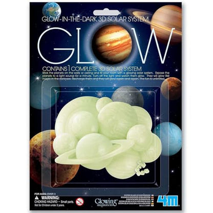4M Glow 3D Solar System - Glow-in-the-Dark Wall & Ceiling Planet Stick-Ons
