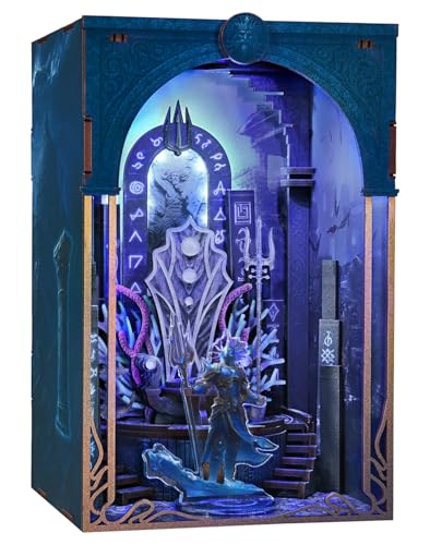 CCCDF Throne of Aqua Book Nook Kit, DIY 3D Wooden Puzzle with LED - color: Throne of Aqua