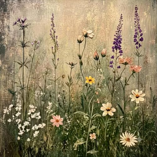 5D Wildflower Floral Diamond Art kits for Adults Beginners 13.8x13.8inch - color: KM1311-1