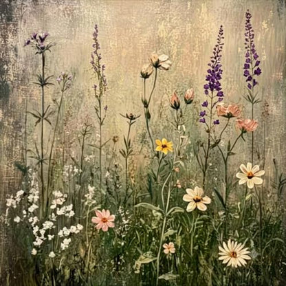5D Wildflower Floral Diamond Art kits for Adults Beginners 13.8x13.8inch - color: KM1311-1