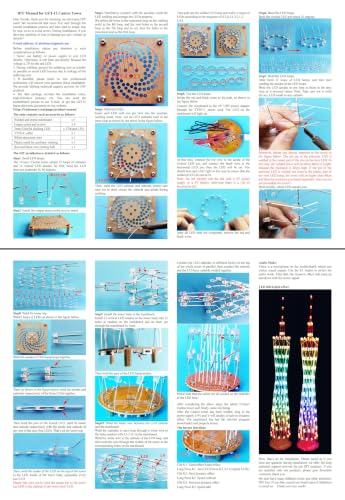 Led Canton Tower Model DIY Electronic Kit, Handmade Soldering Project Kit, 12 Led Circles, Height 38cm. (GZT12) - size: GZT-12 KIT