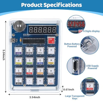 MIOYOOW 6-Digit Calculator Soldering Kit, Electronics Project for Students