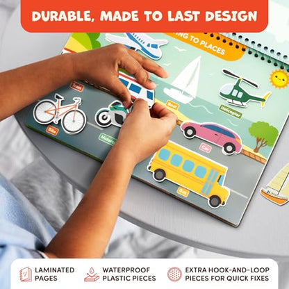 Preschool Busy Book for Toddlers 3-5, Educational Montessori Activity Toy