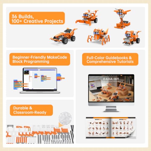 Robot Building Block Kit for MakeCode Graphical Coding STEM Education Set