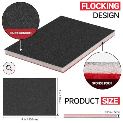 Shinboc 20 PCS Sanding Sponge 2000 Grit, Hook and Loop Sandpaper Block - style: 2000 Grit