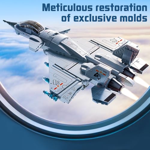 J-15 Fighter Jet Military Aircraft Building Kit for Boys 8–12 - color: Gray