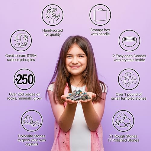 DANCING BEAR Geology Fossil Bundle – 2 STEM Activity Kits: Rock, Mineral & Geodes and Fossil Sorting Activity