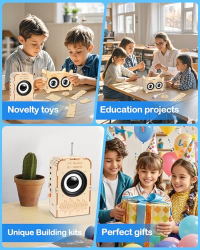 Poraxy Science Kits for Kids Age 8-12, STEM Toys for 8-13, Build Your Own Bluetooth Speaker Radio, Engineering Electronics DIY Set, Birthday Gifts for 9 10 11 14 15 16 Year Old Teen Boys Girls