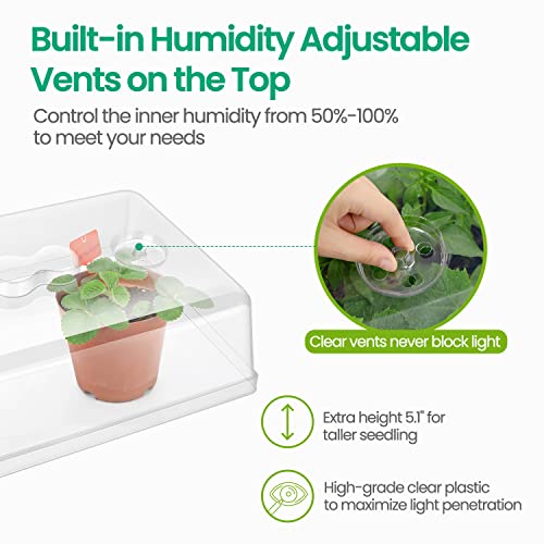 SOLIGT 2 Set 60-Cell Seed Starter Kit with Domes, Cell Trays and Heat Mats - size: 2 SET