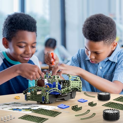 Lucky Doug Building Toys Model Truck Set - STEM Project for Kids Ages 8-12, Assembly Model Car Kits Toys for Kids Boys 8 9 10 11 Years Old - style: 9905