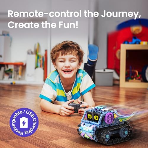 Sillbird Bundle - 2 Items Robot Building Kit with Remote Control & Solar Robotic Toy Christmas STEM Gifts for Kids Boys Ages 8-14, DIY Science Educational Set