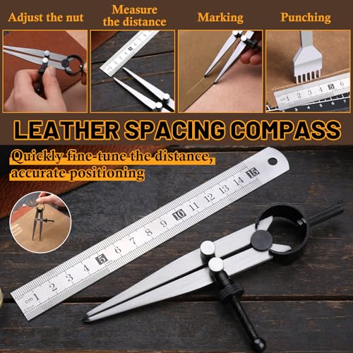 Leather Working Tools, Cutting Knife Edge Burnisher Stitching Punch