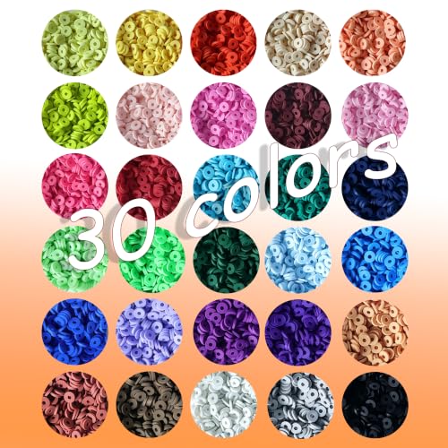 YMSDZHL 45000PCS 30Color Polymer Clay Beads Friendship Bracelet Making Kit - size: 45000+PCS