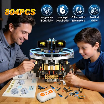 Transparent Spherical Robot Building Block Kit STEM Toys for Kids