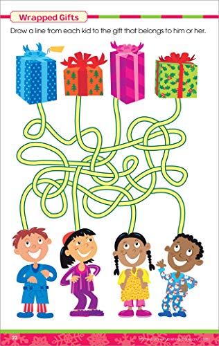 School Zone Jolly Mazes Workbook: 48 Pages, Preschool, Kindergarten, Holiday, Christmas, Maze Puzzles, Problem-Solving, Stickers, Ages 3 to 6 (Jolly Little Busy Book Series)