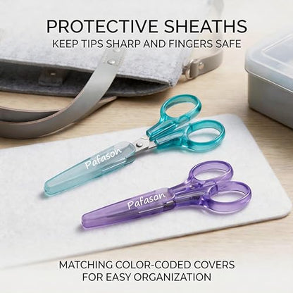 PAFASON Small Travel Sewing Embroidery Scissors Set Curve Straight Tip - style: Contemporary