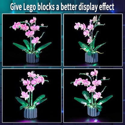 Vaodest LED Light for Lego Orchid 10311 Plant Decor Building Blocks Model,Design and Configuration Compatible with Model 10311(LED Light Only, Not Building Block Kit) - style: 10311 Orchid