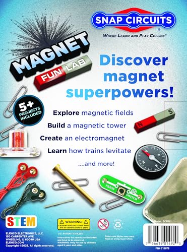 SNAP CIRCUITS Magnet Fun Lab STEM Science Toy for Boys & Girls Ages 8+