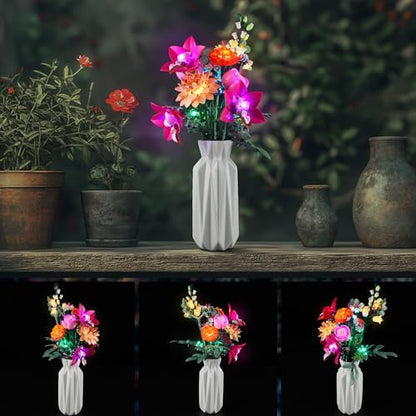 YEABRICKS LED Light for 10342 The Botanical Collection Pretty Pink Flower Bouquet Building Blocks Model (Building Set NOT Included) - style: Only Light Pretty Pink Flower Bouquet