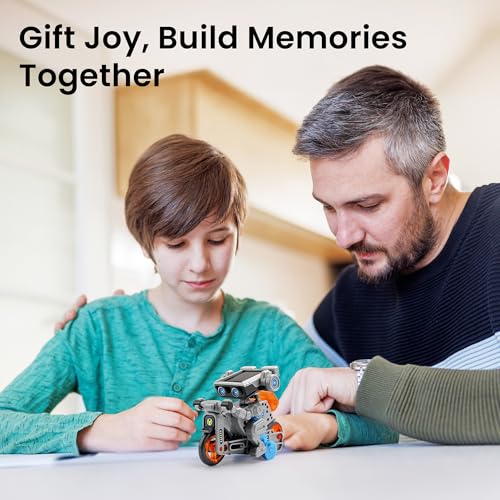 Solar Robot Building Kit STEM Gift for Boys Aged 8-13, DIY 15-in-1 Educational Science Building Toy, Solar or Battery Powered Robotic Set for Children Birthday with 212 Pieces