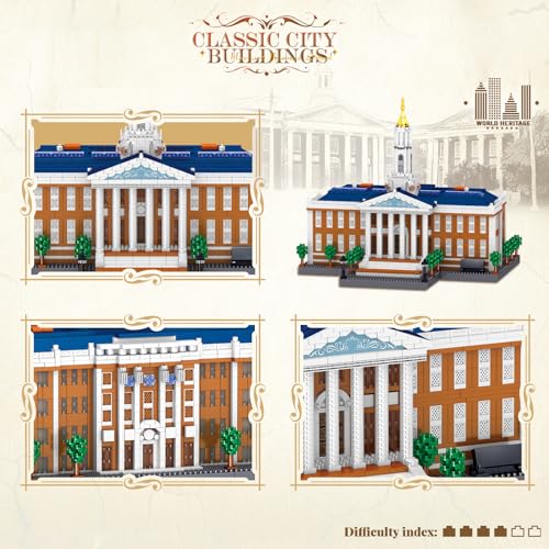 Micro Building Blocks, World Famous Business School Building Block Set 3047 PCS Architecture Model Building Toy - color: Business School