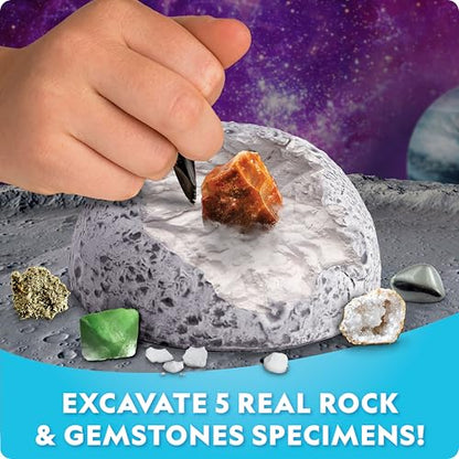 National Geographic Outer Space Gemstone Dig Kit with 5 Real Specimens