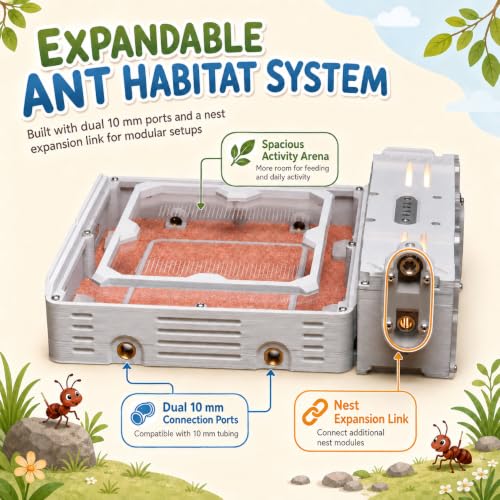 PADA Series 3D Light Nest Ant Farm with Activity Arena Modular Kit - size: Light Nest Kit