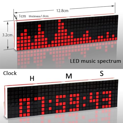 DIY Electronic Soldering kit dot Matrix Clock LED Music Spectrum Effects Pick up Rhythm Light Display SMD Soldering Project