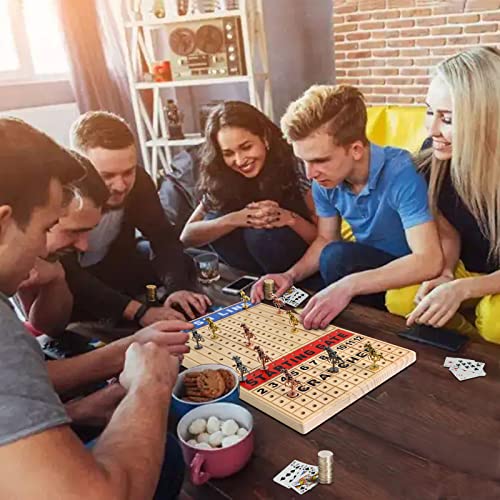 Large 21 inch Horse Race Board Game,Horse Racing Game for 2-11 Players - color: Large-log
