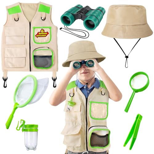 YOPINSAND Kids Explorer Kit & Bug Catcher Kit, Kids Outdoor Exploration Set - color: Green