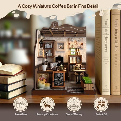 DIY Miniature House Kit, Dollhouse Diorama - Country Cafe