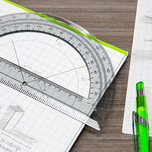 BAZIC 4-Piece Geometry Ruler Combination Sets
