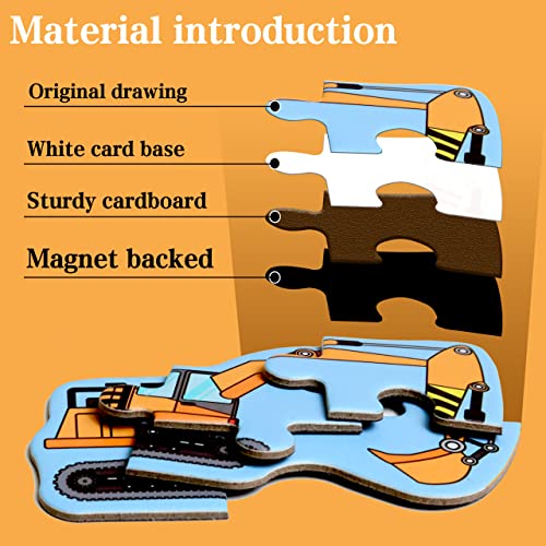 Magnetic Puzzles for Kids Ages 3-5, Travel Toddler Excavator Puzzle Toy - style: Engineering vehicle