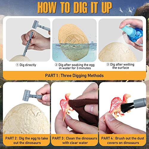 Jumbo Dinosaur Egg Dig Kit, Dinosaur Toys for Kids 5-7 with 12 Dinosaurs - style: Jumbo Dino Egg-01
