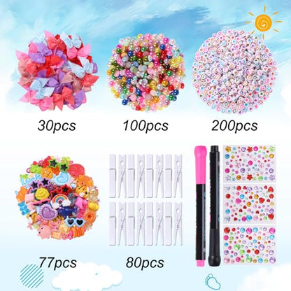JOICEE 80 Set Cheer Pins Spirit Clips DIY Cheer Clothes Pins Kit - color: White