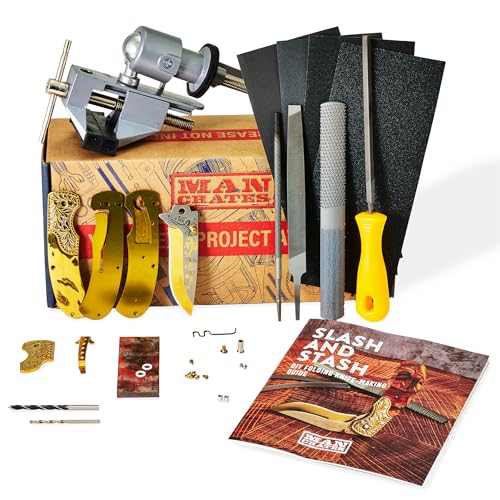 Man Crates Folding Knife Making Kit, DIY Knife Crafting Gift for Men, Dad - style: Folding Knife