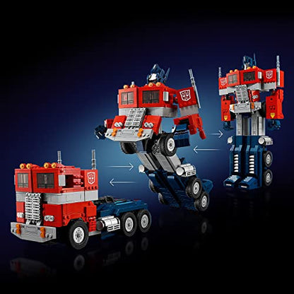 LEGO Icons Optimus Prime 10302 Transformers Figure Set, Collectible Transforming 2-in-1 Robot and Truck Model Building Kit for Adults, Perfect for Display or Play - style: Standard Packaging