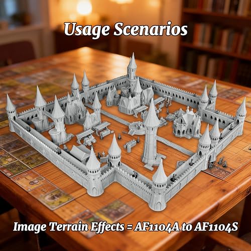 AUSPDICE Fantasy Scenery Miniature Building 25mm Unpainted Gothic Manor - color: Af1104 M City Building 7