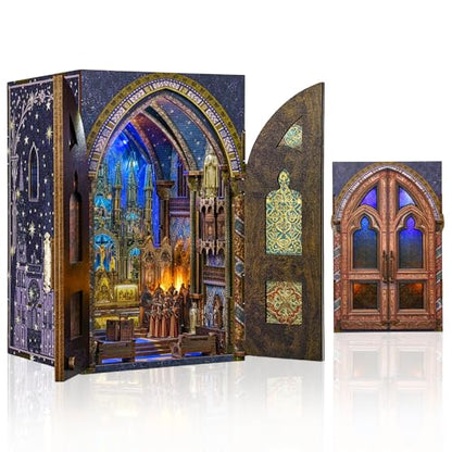 MiniCity Notre-Dame Basilica Book Nook Kit, DIY Miniature House for Adults - color: Duomo Di Mliano