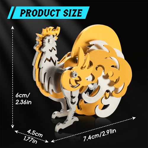 3D Metal Puzzles,3D Metal Puzzle for Adults,Mechanical Model Kit Chimera Black and Gold,Steel 3D Puzzles Stainless Steel Ornaments for Adults Home Decor Art Craft Gifts Toys. - color: A9