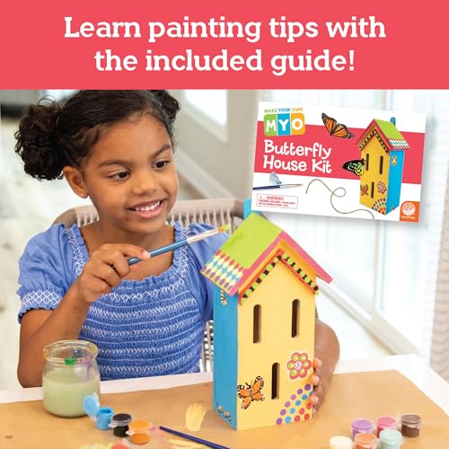 MindWare Make Your Own Butterfly House Kit - Butterfly Craft Kit for Kids Age 5 and Up