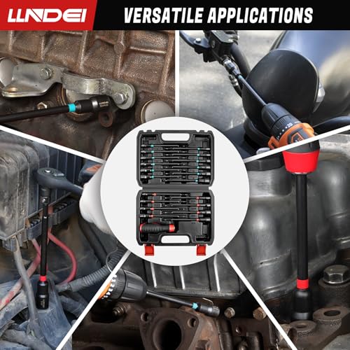 LLNDEI 21Pcs Magnetic Nut Driver Set SAE/Metric with Non-Slip Grip - size: 21pcs Nut Driver Set with Storage box