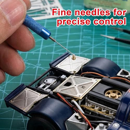 3-Piece Glue Applicator Metal Applicator Needles for Adhesive Dispensing Miniature Tools Stainless Steel Professional Pin Needle Detail Tool Model Building Tools for Ceramic Polymer Clay Sculpture