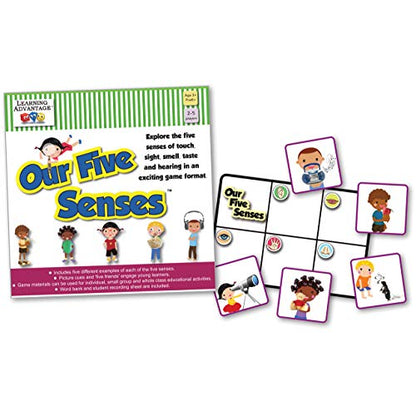 LEARNING ADVANTAGE Our 5 Senses, Learning Game for Kids Ages 3+