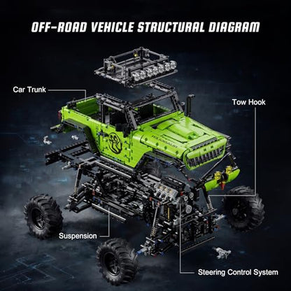 RC Off-Road Vehicle Build kit 1:8 Model Car Building Block Set - color: Style2